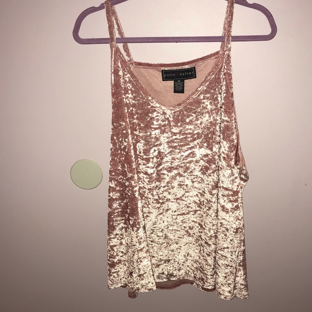 Blush Velvet Tank Top